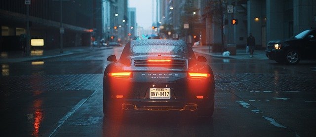 zadní světla Porsche